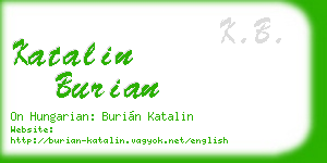 katalin burian business card