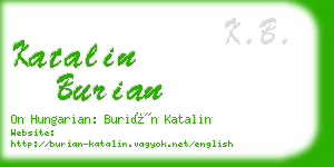 katalin burian business card